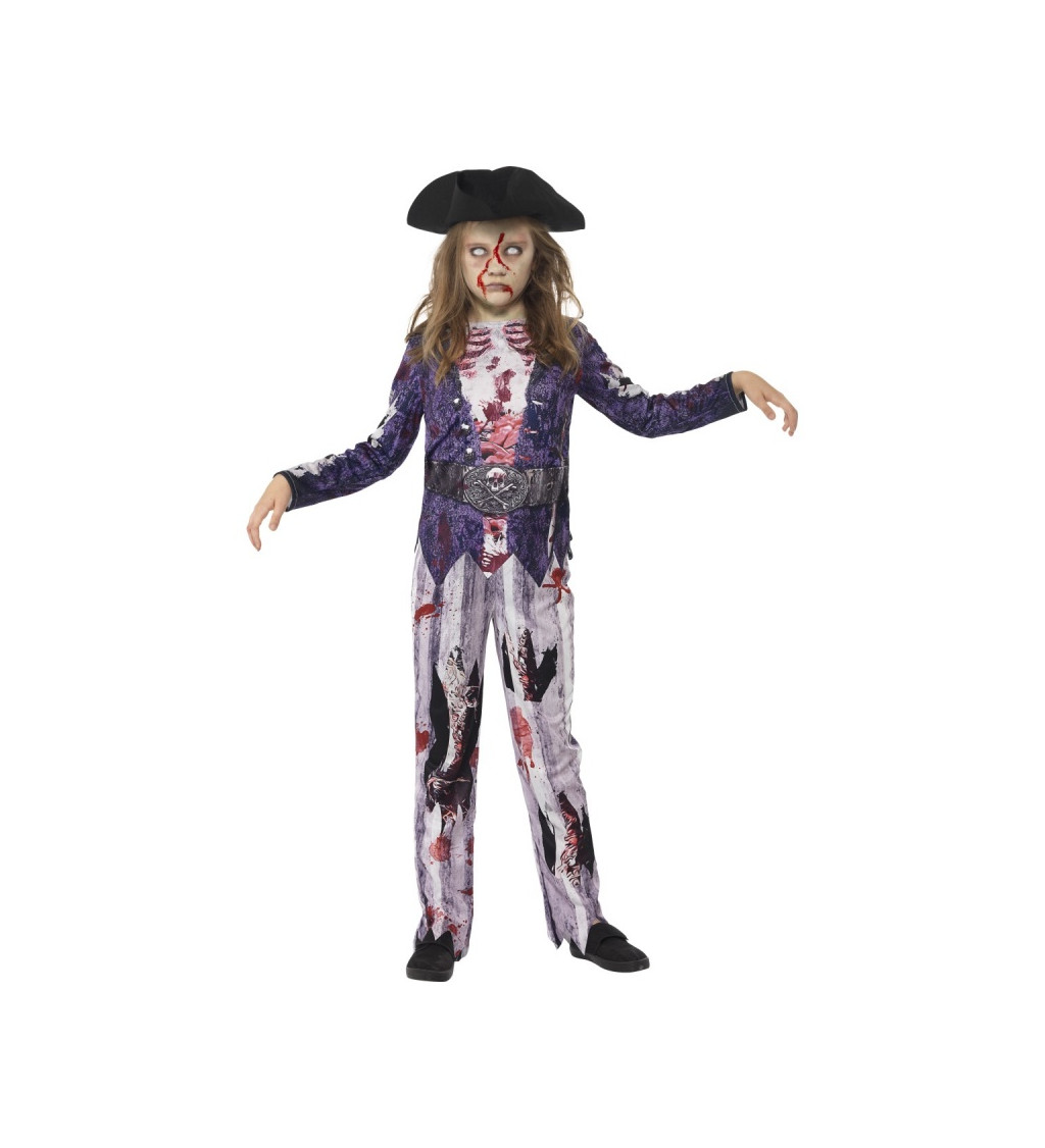 Kostým Zombie pirátky - dětský