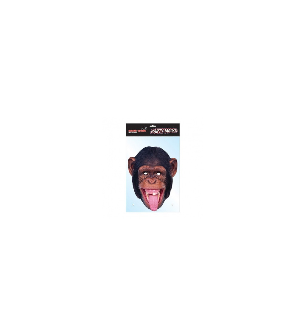 Maska šimpanze - papírová hlava