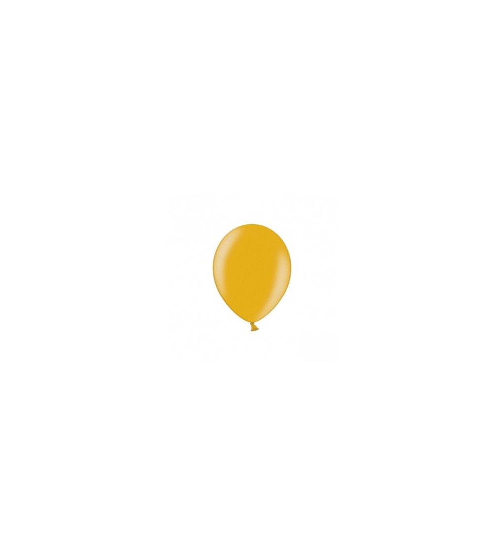 Metalický balónek Strong mini - zlatý