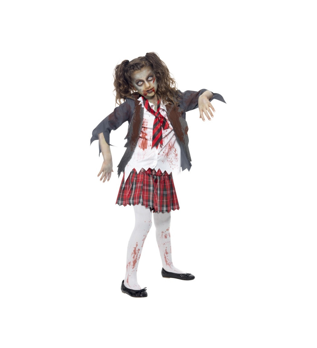 Kostým Zombie školačky - pro děti