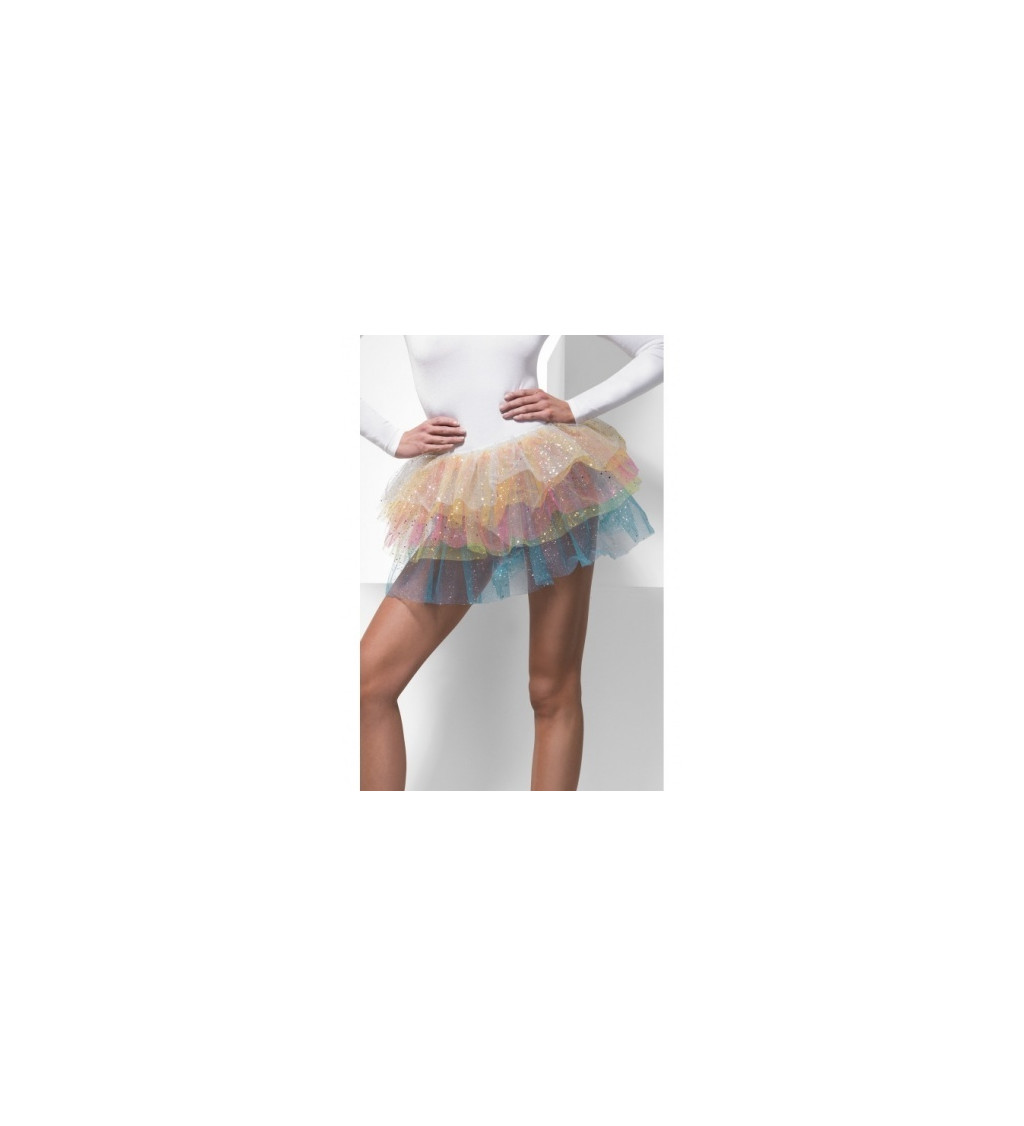 Třpytivá tutu sukně - multicolor