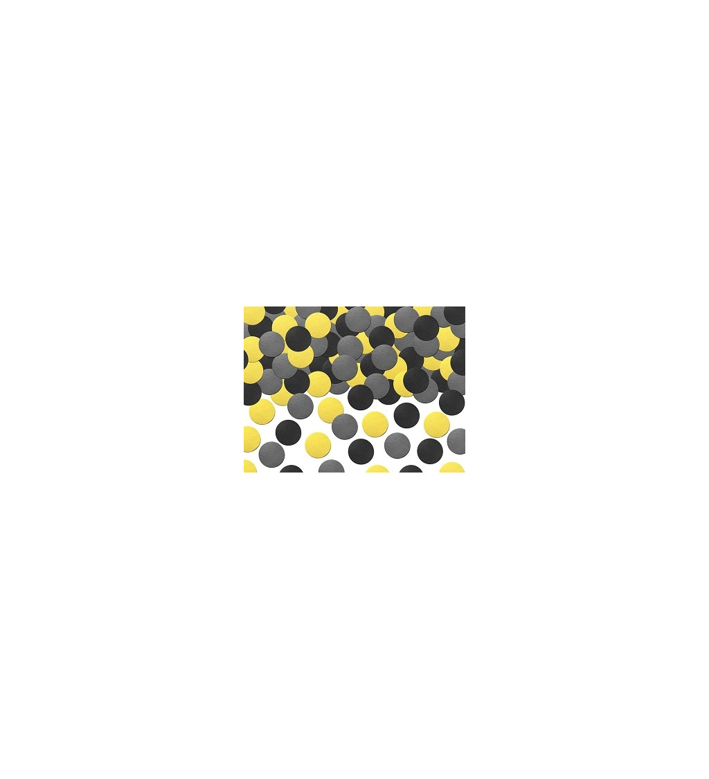 Konfety - žluto-černé puntíky