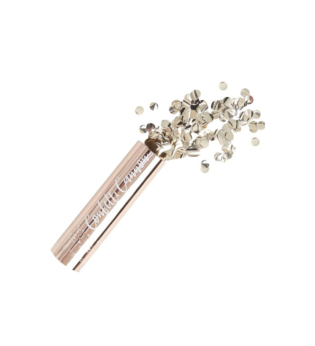 Vystřelovací konfety v barvě růžového zlata