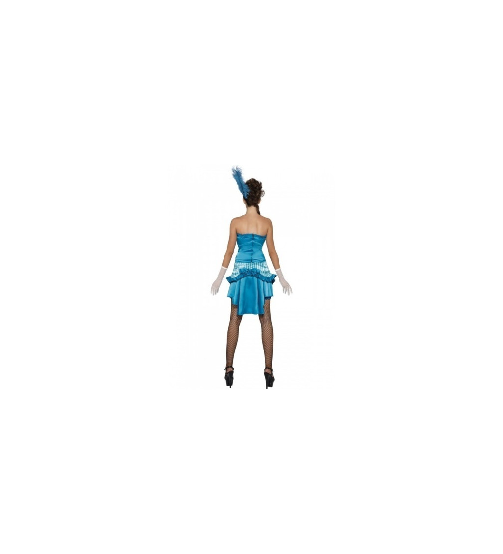 Kostým pro ženy - kankánová tanečnice modrá