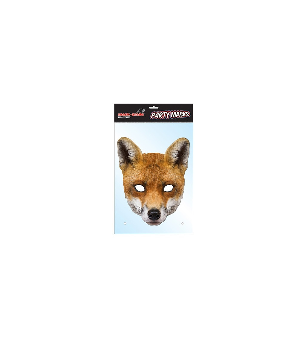 Maska lišky - papírová hlava