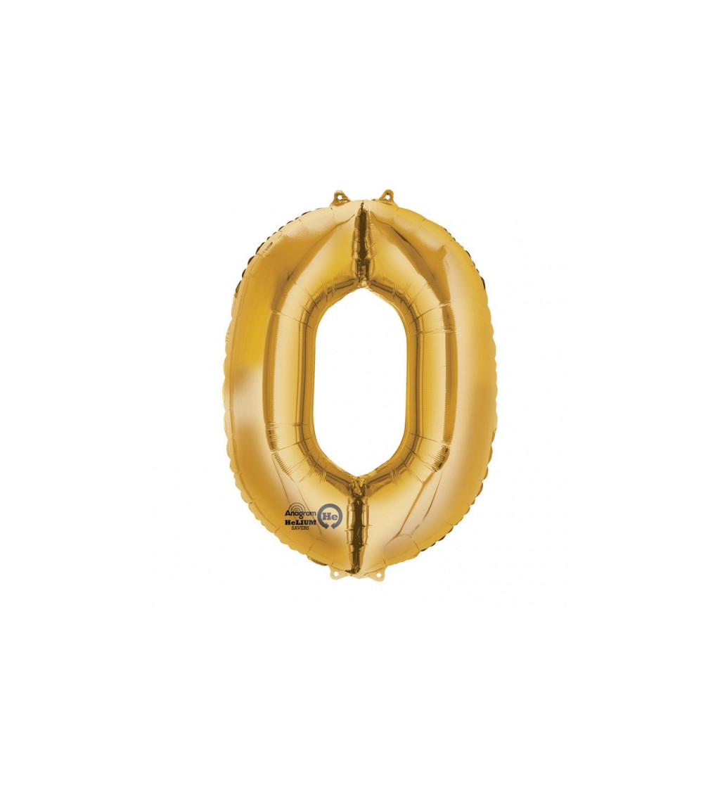 Zlatý balónek 0 - fóliový