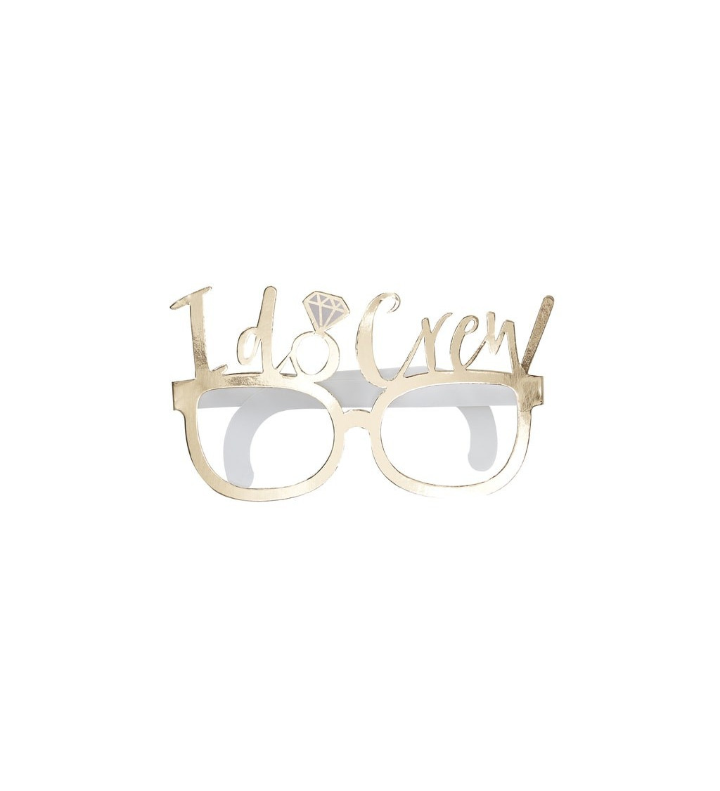 Zlaté brýle s nápisem I do crew 