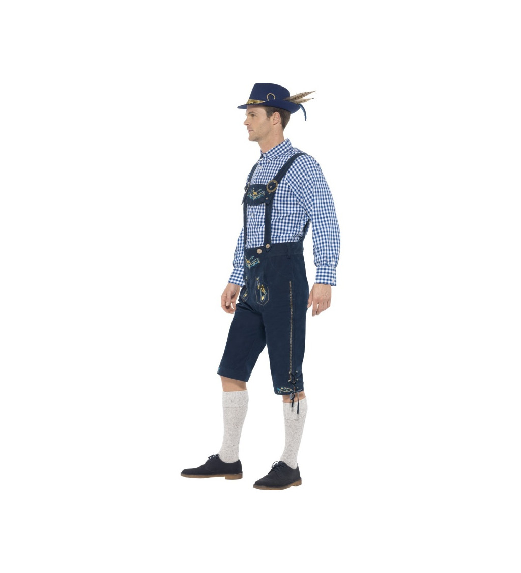 Pánský kostým v bavorském stylu - modrý II