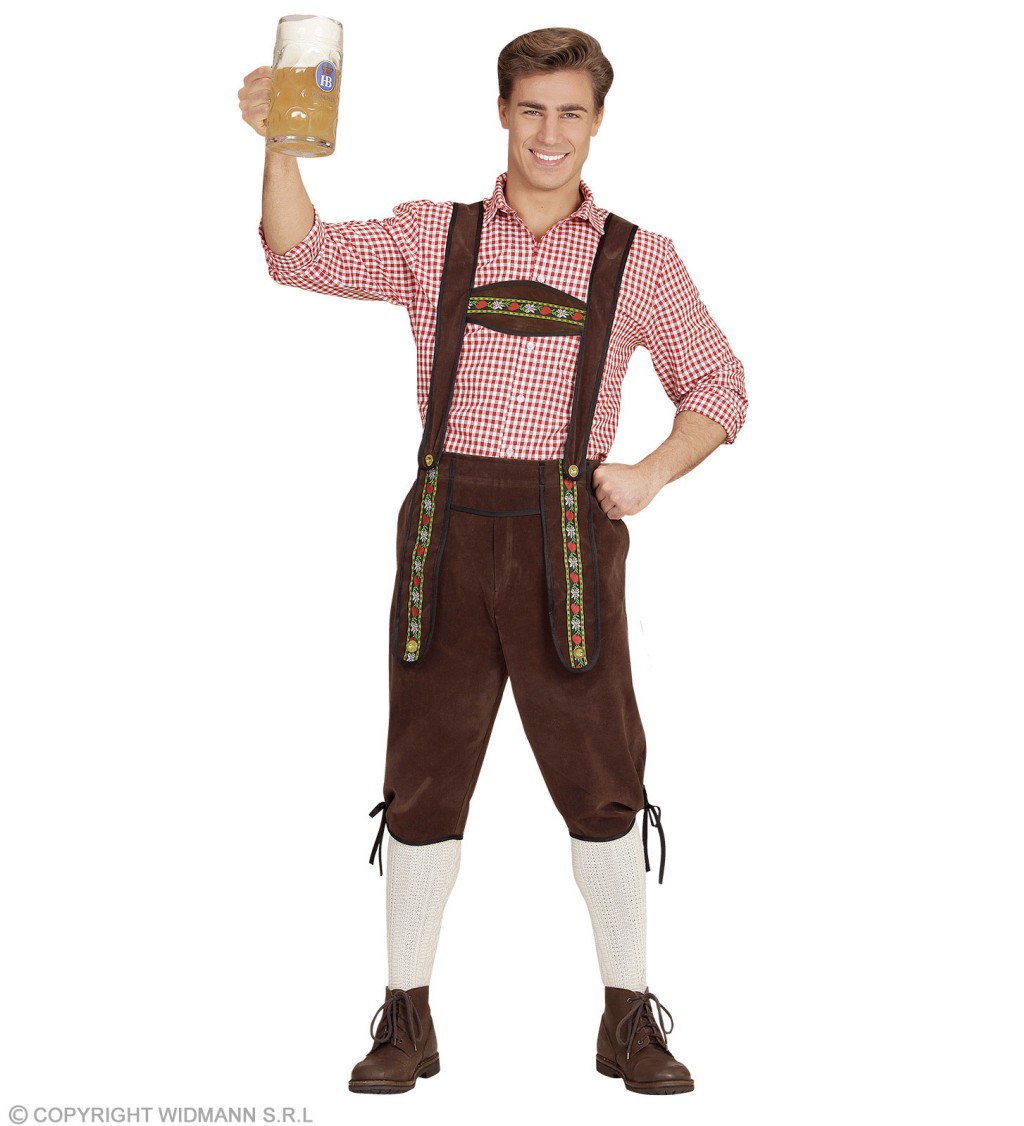 Hnědé kalhoty - bavorský styl