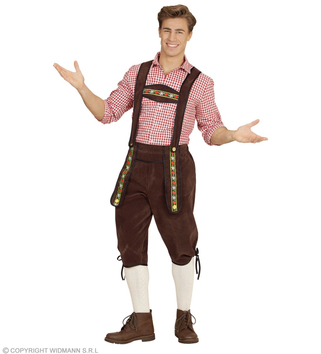 Hnědé kalhoty - bavorský styl