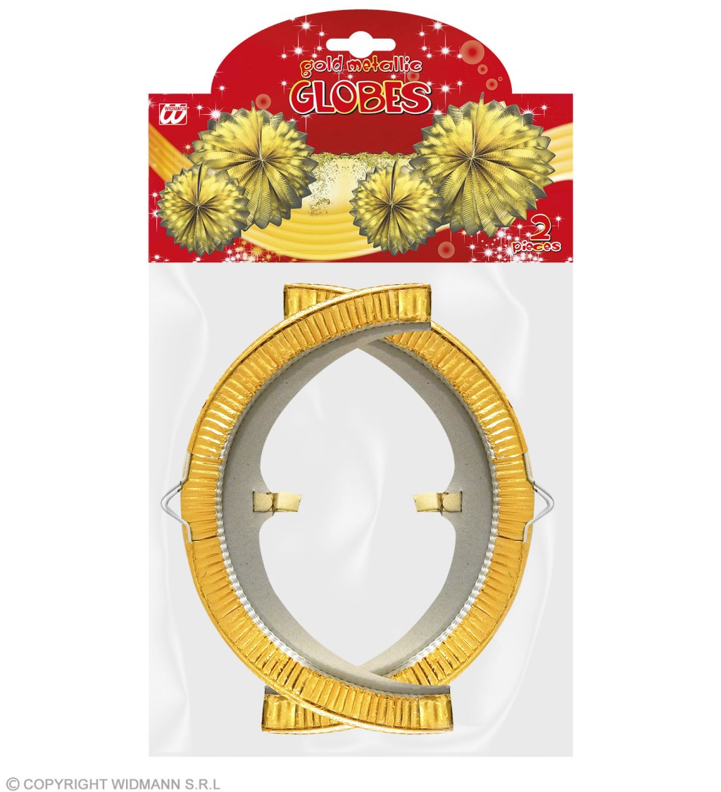 Kulaté lampiony - zlaté