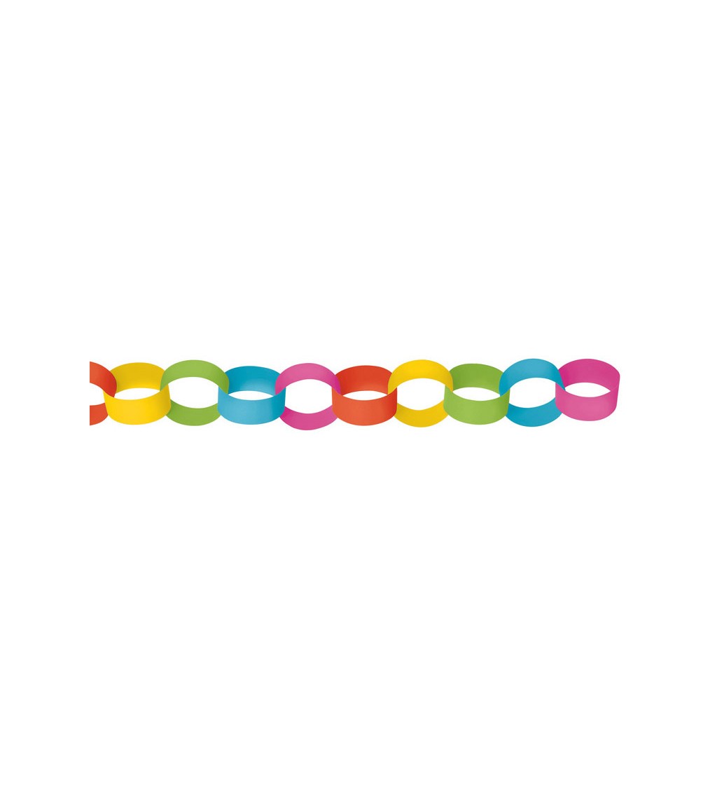 Papírový řetěz - barevná dekorace