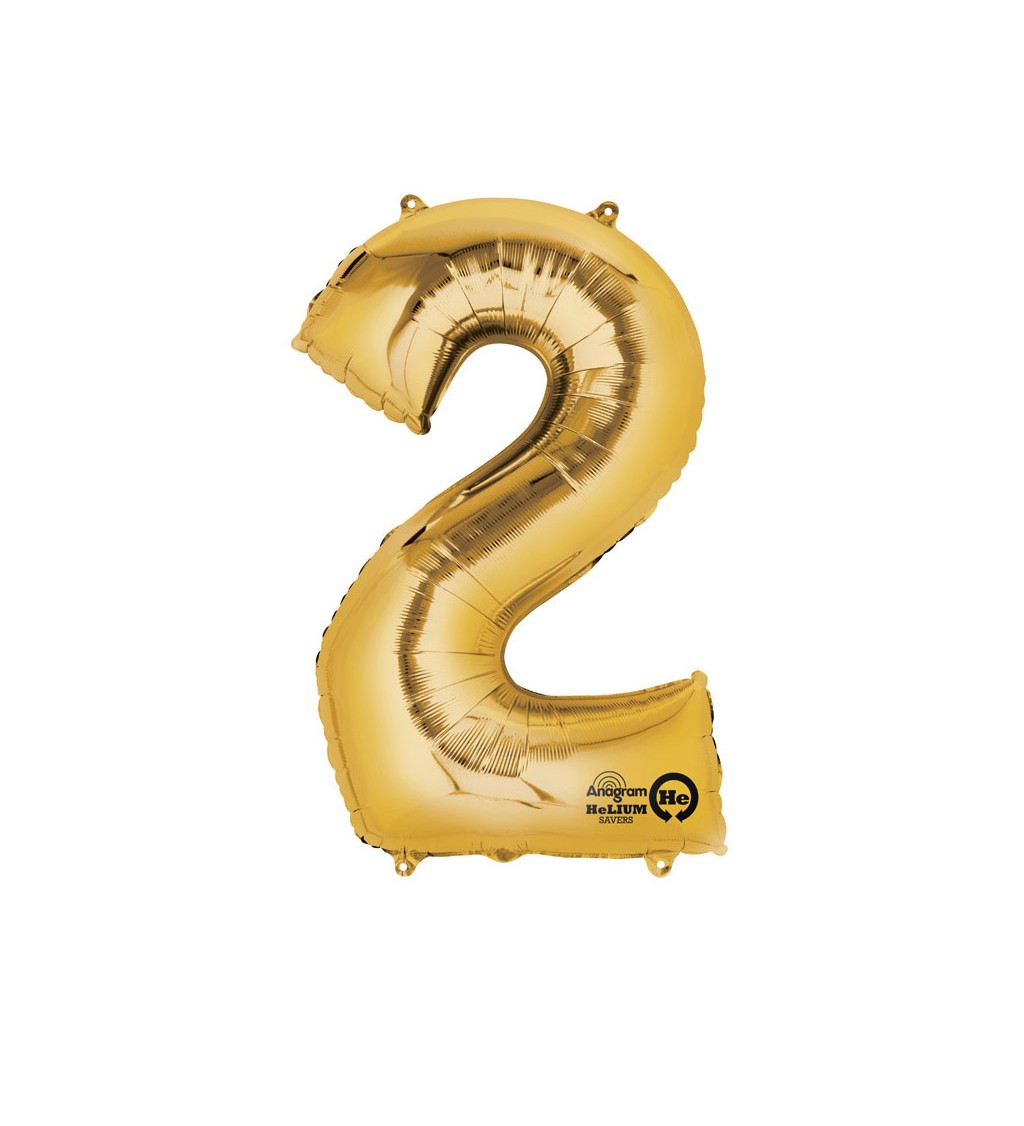 Zlatý balónek 2 - fóliové číslo