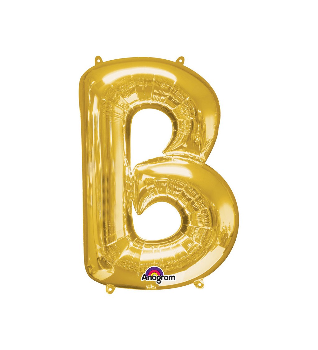 Zlaté nafukovací písmeno B - balónek