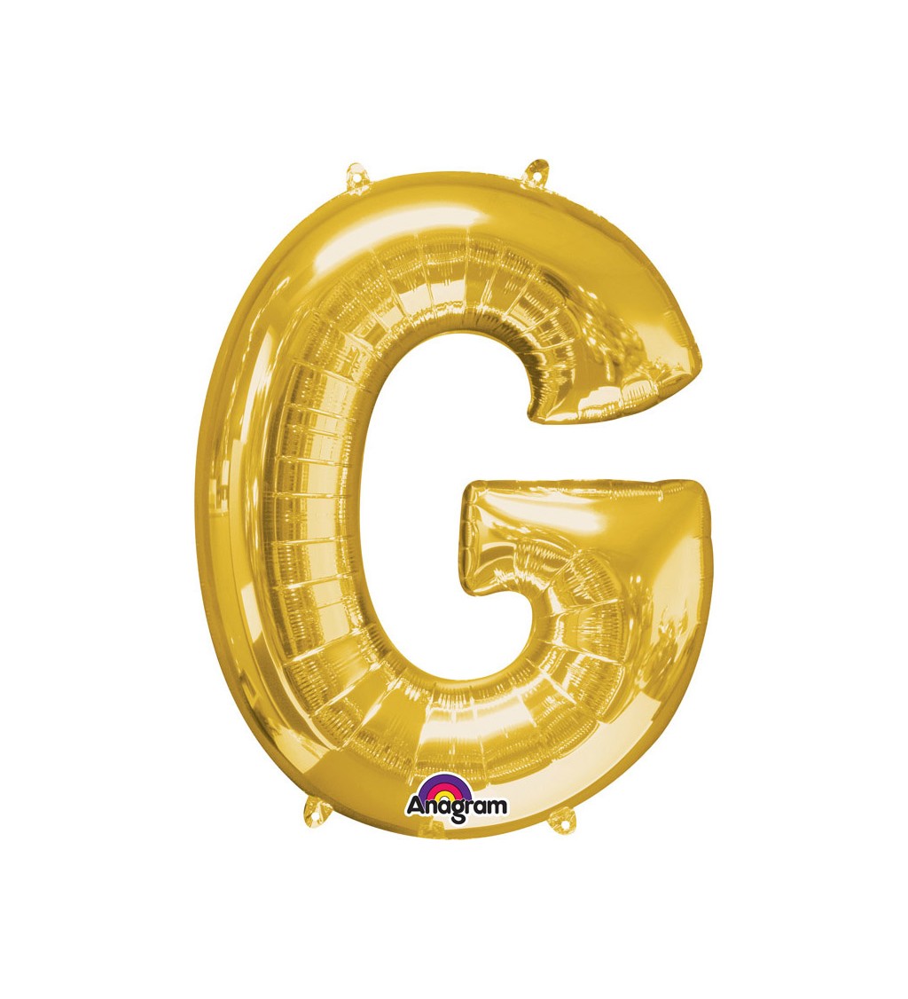 Zlaté nafukovací písmeno G - balónek