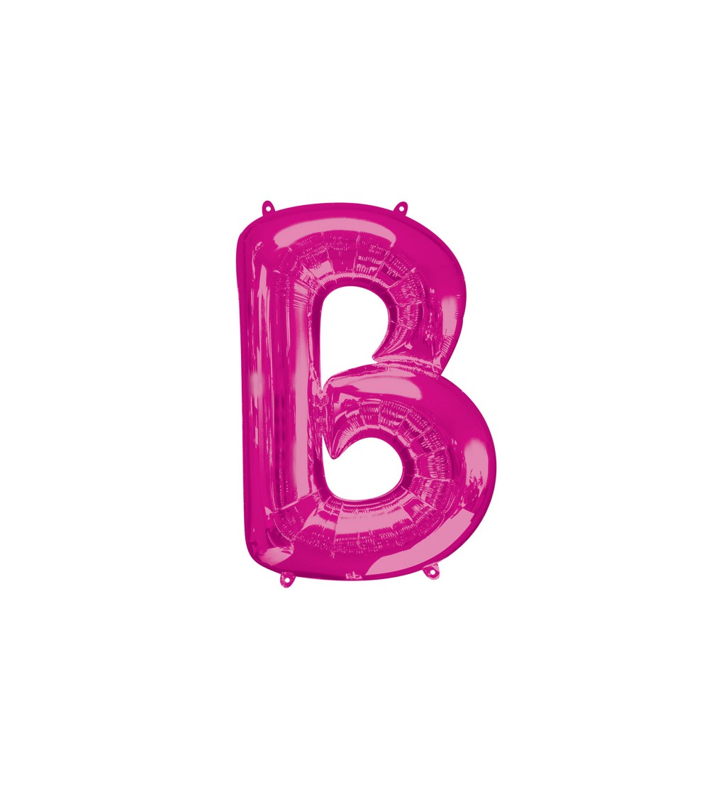 Růžové nafukovací písmeno B - balónek
