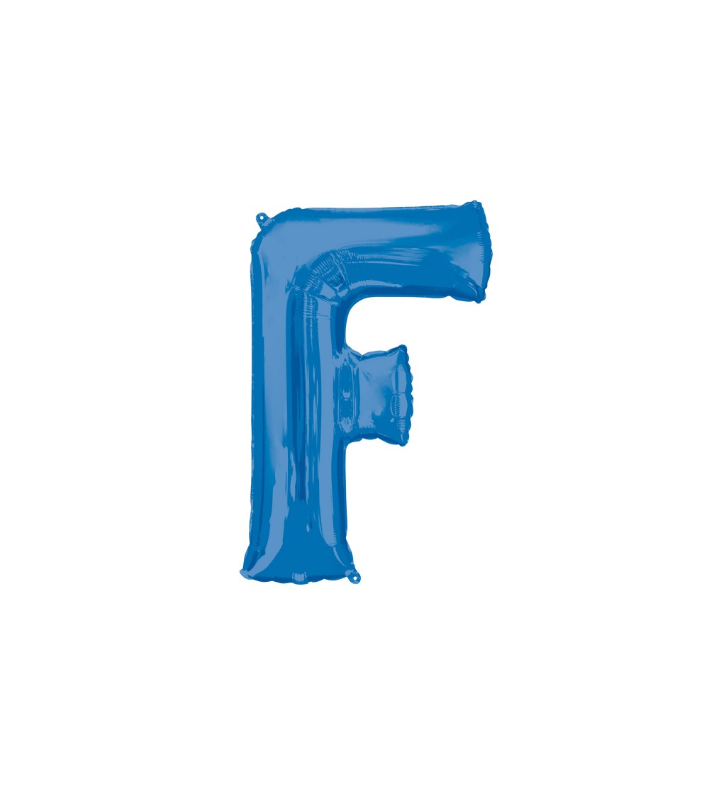 Modré nafukovací písmeno F - balónek