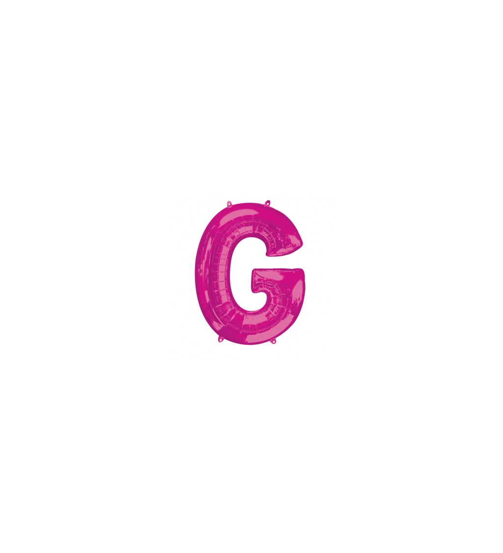 Růžové nafukovací písmeno G - balónek