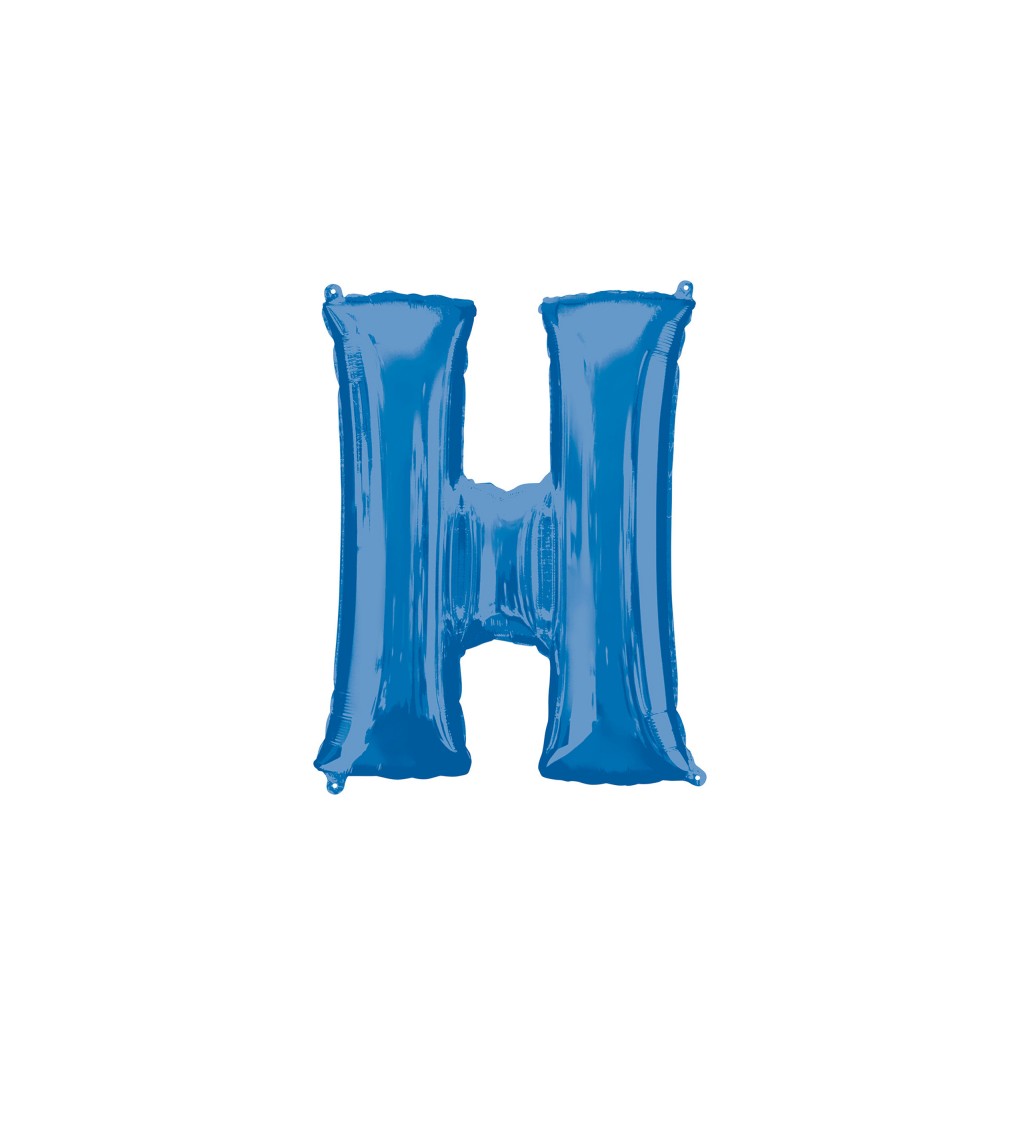 Modré nafukovací písmeno H - balónek