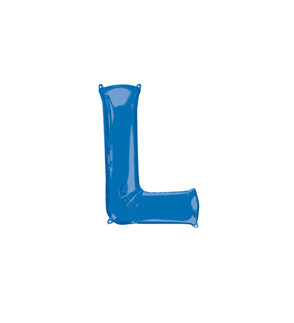 Modré nafukovací písmeno L - balónek