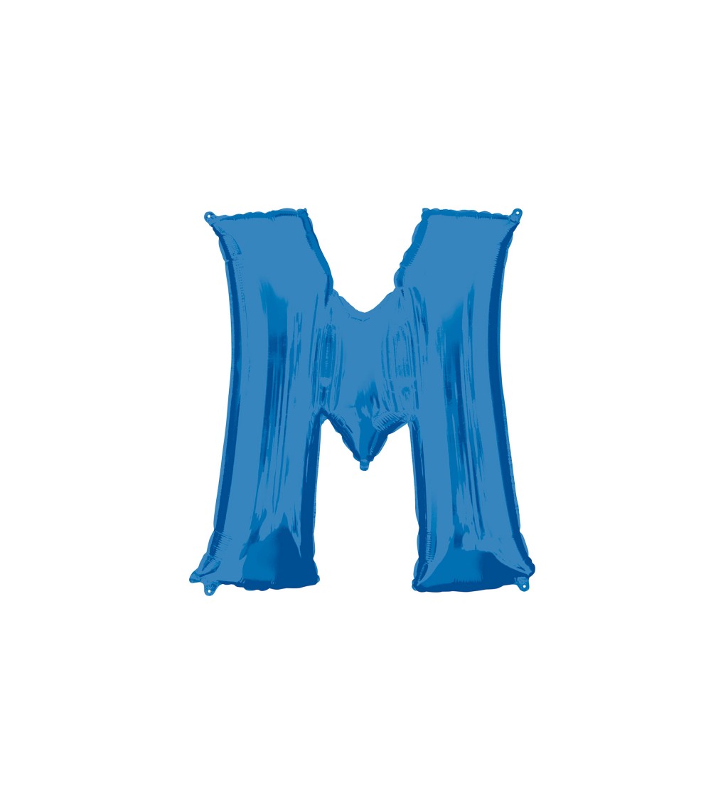 Modré nafukovací písmeno M - balónek