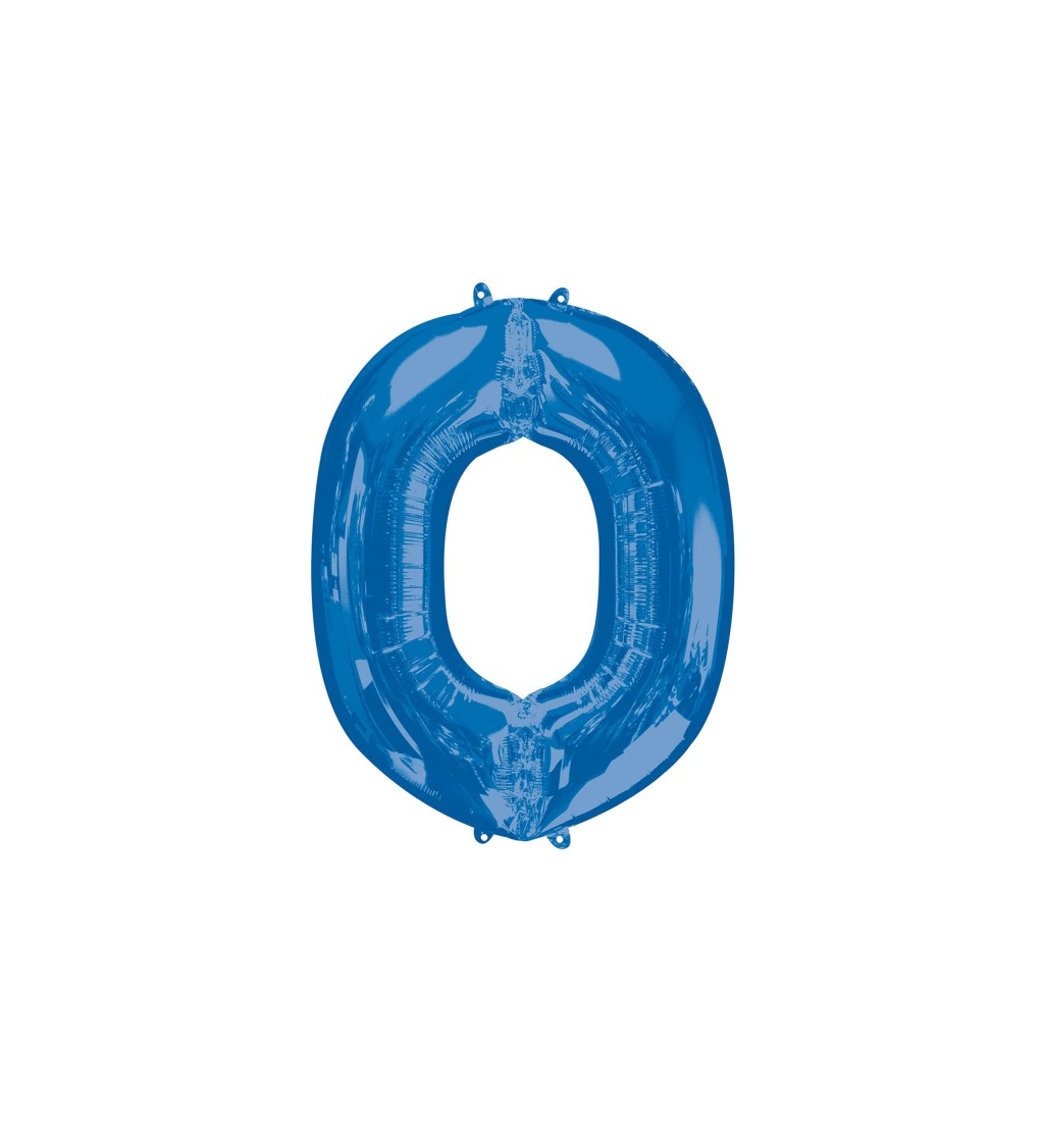 Modré nafukovací písmeno O - balónek