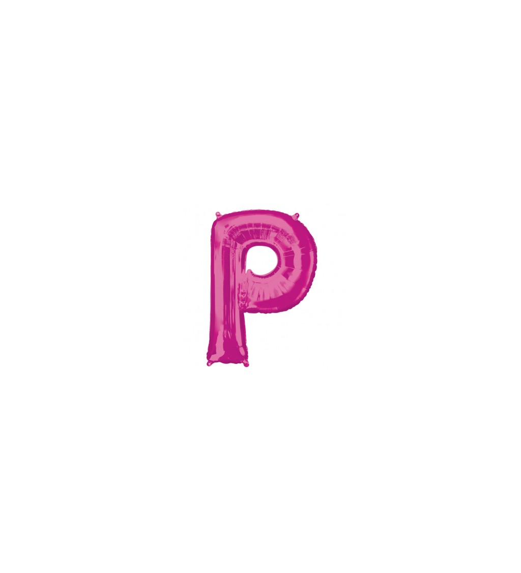 Růžové nafukovací písmeno P - balónek