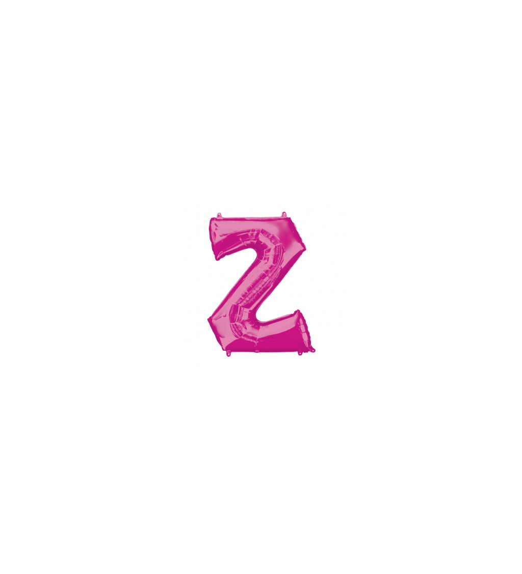 Růžové nafukovací písmeno Z - balónek