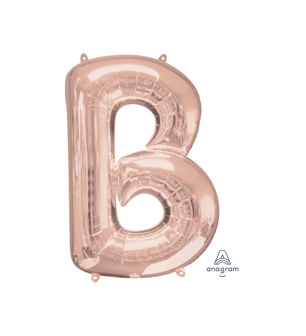 Nafukovací písmeno B - růžové zlato