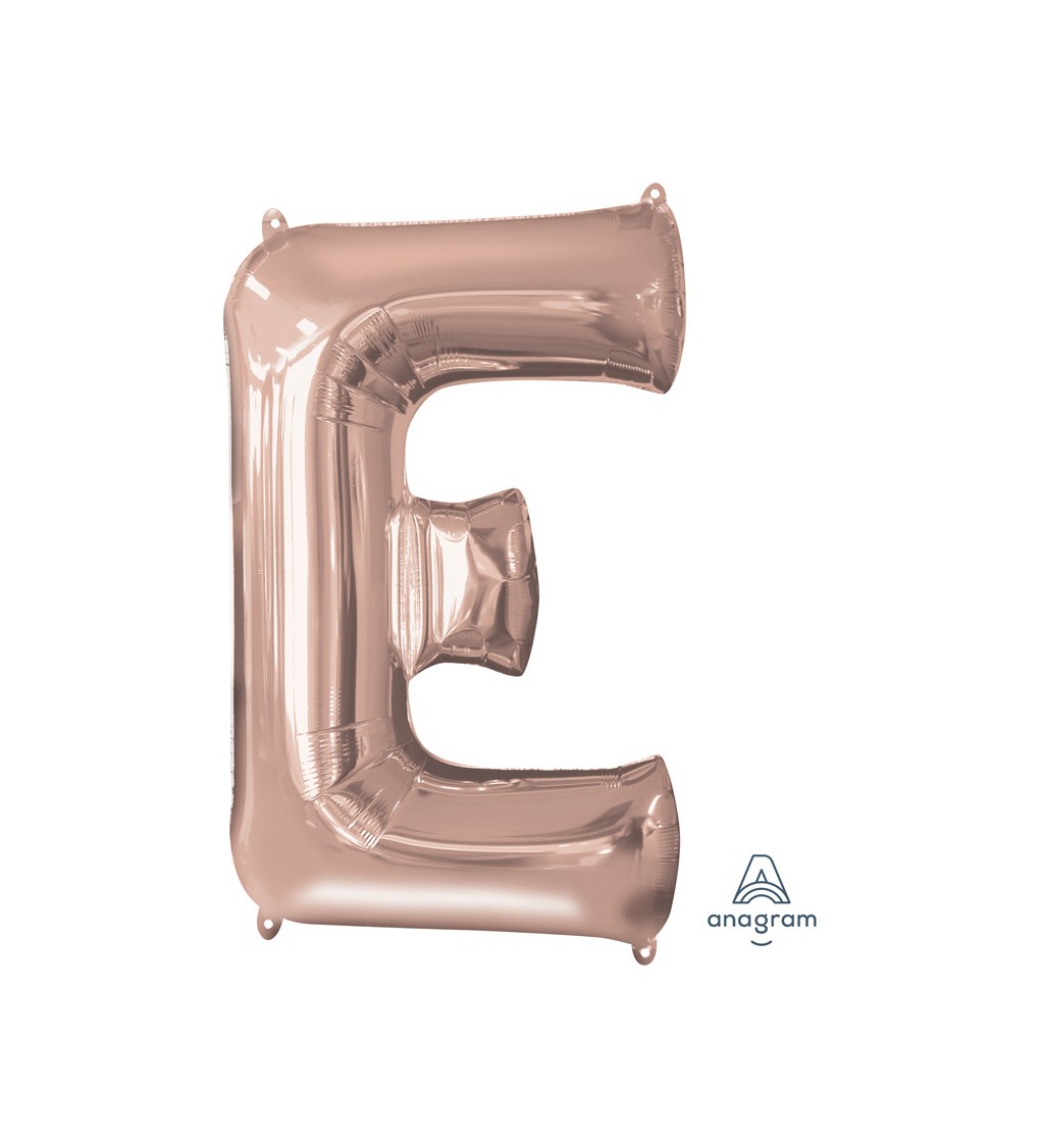 Nafukovací písmeno E - růžové zlato