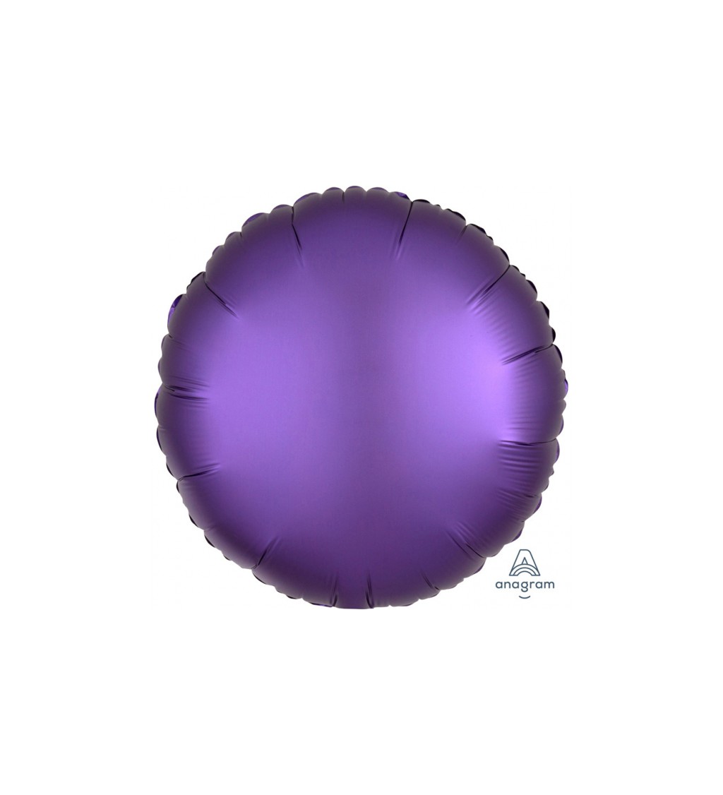 Fóliový balónek ve fialové barvě - kulatý