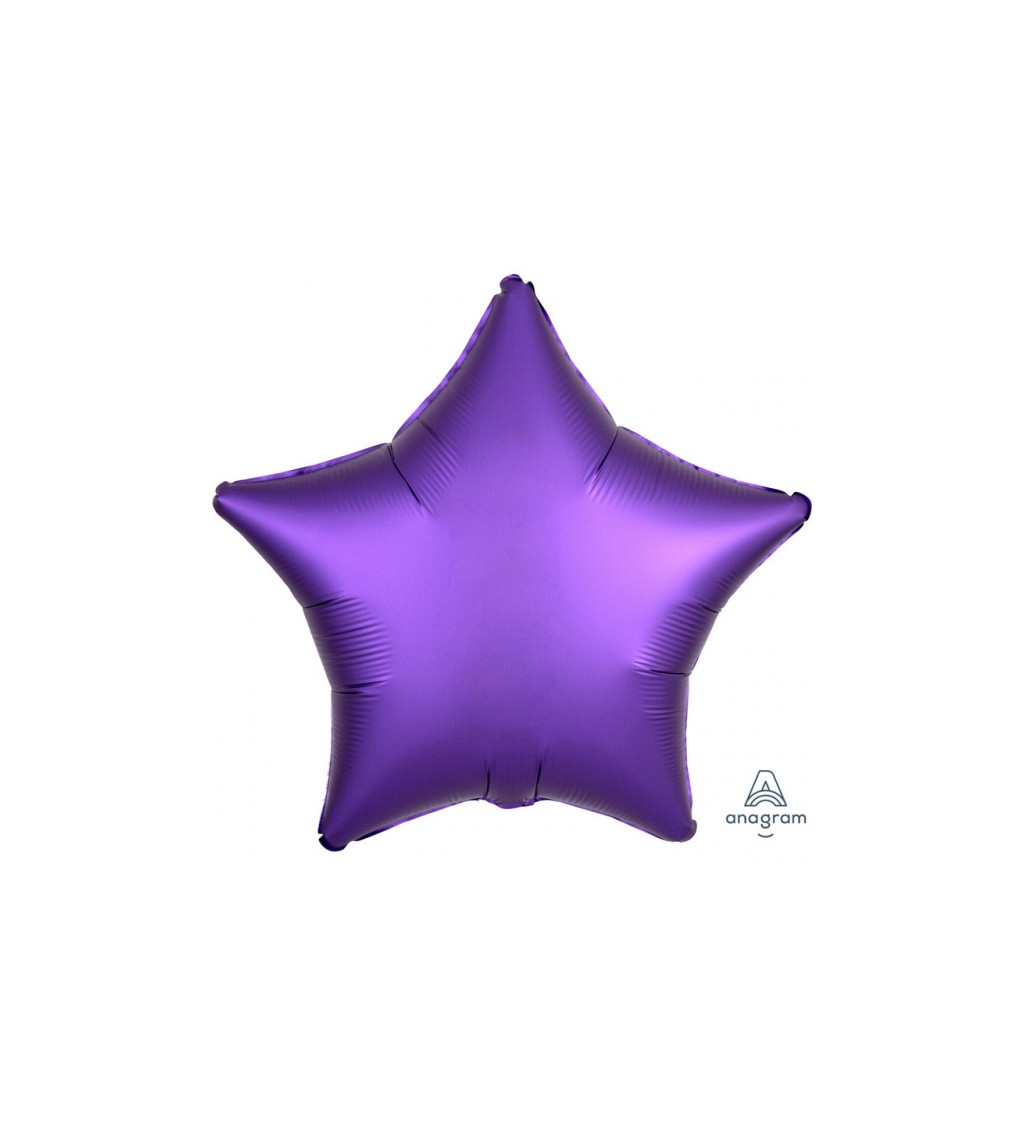 Fialový balónek - fóliová hvězda