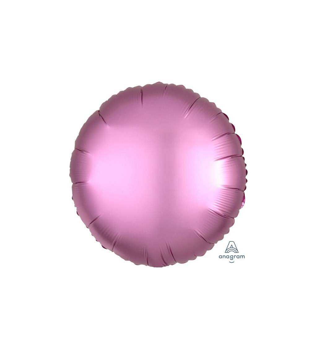 Fóliový balónek v růžové barvě - kulatý