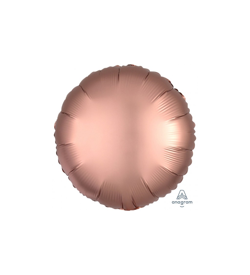 Fóliový balónek v barvě růžového zlata - kulatý