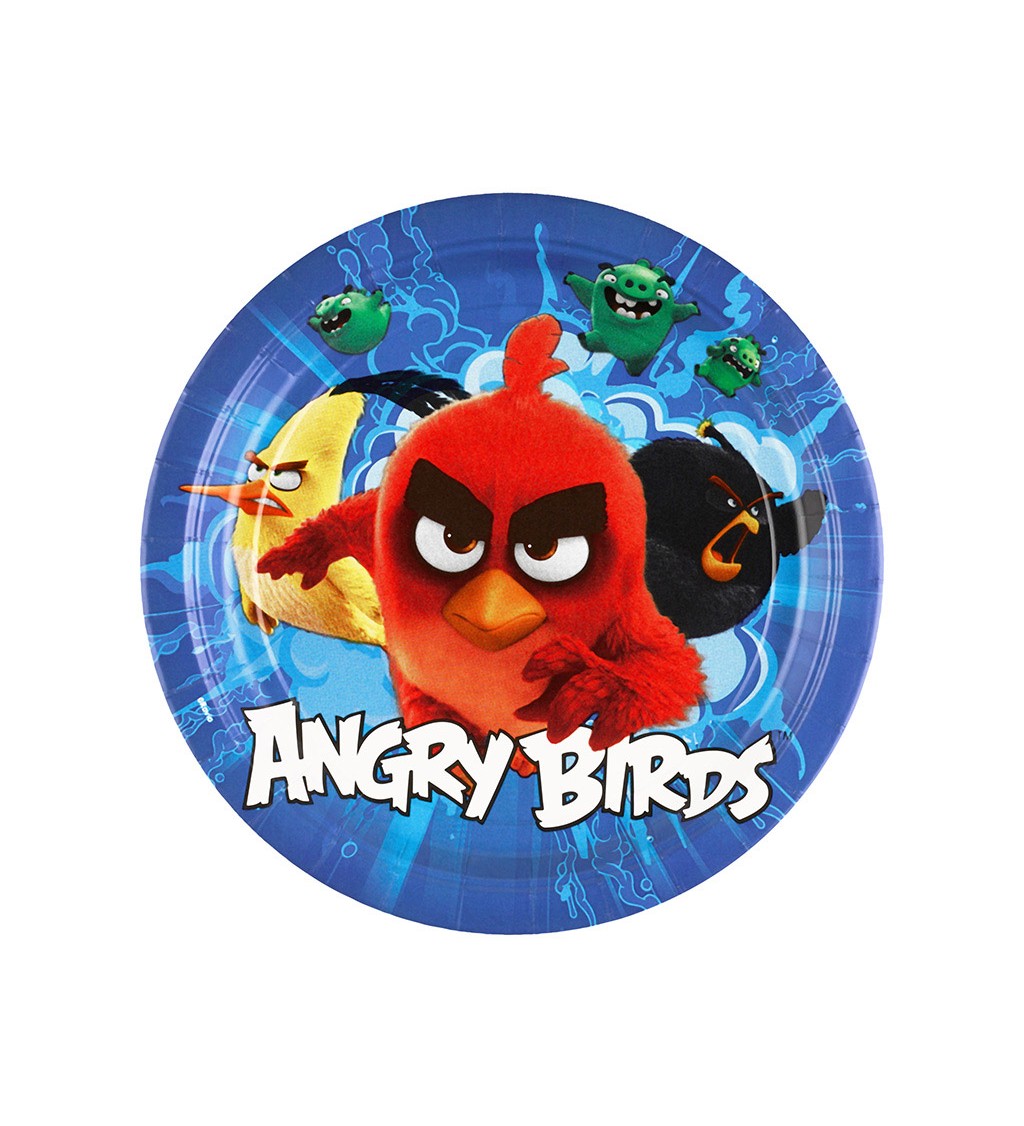 Papírové talířky s motivem Angry Birds