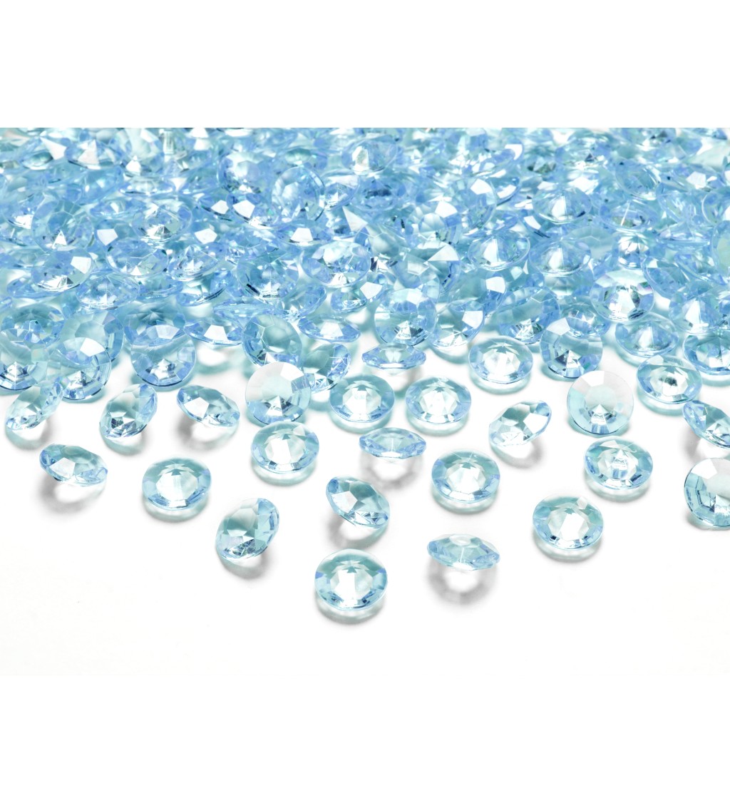 Diamanty v tyrkysové barvě - konfety
