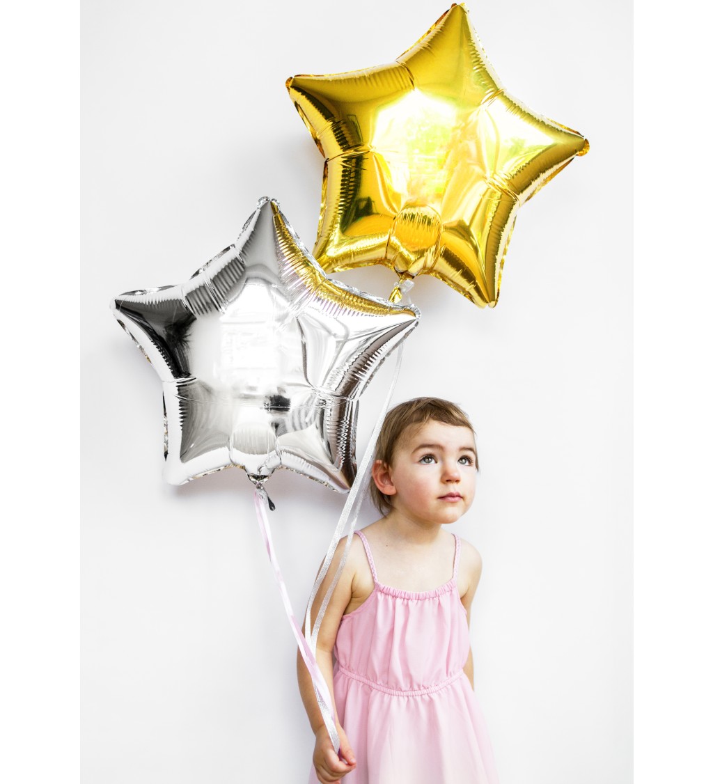 Fóliová metalická hvězda - zlatá