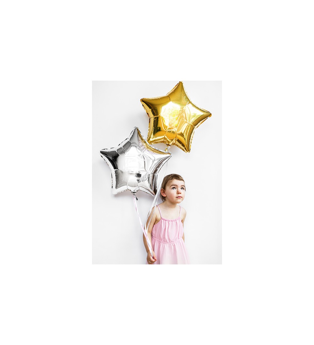 Fóliová metalická hvězda - zlatá