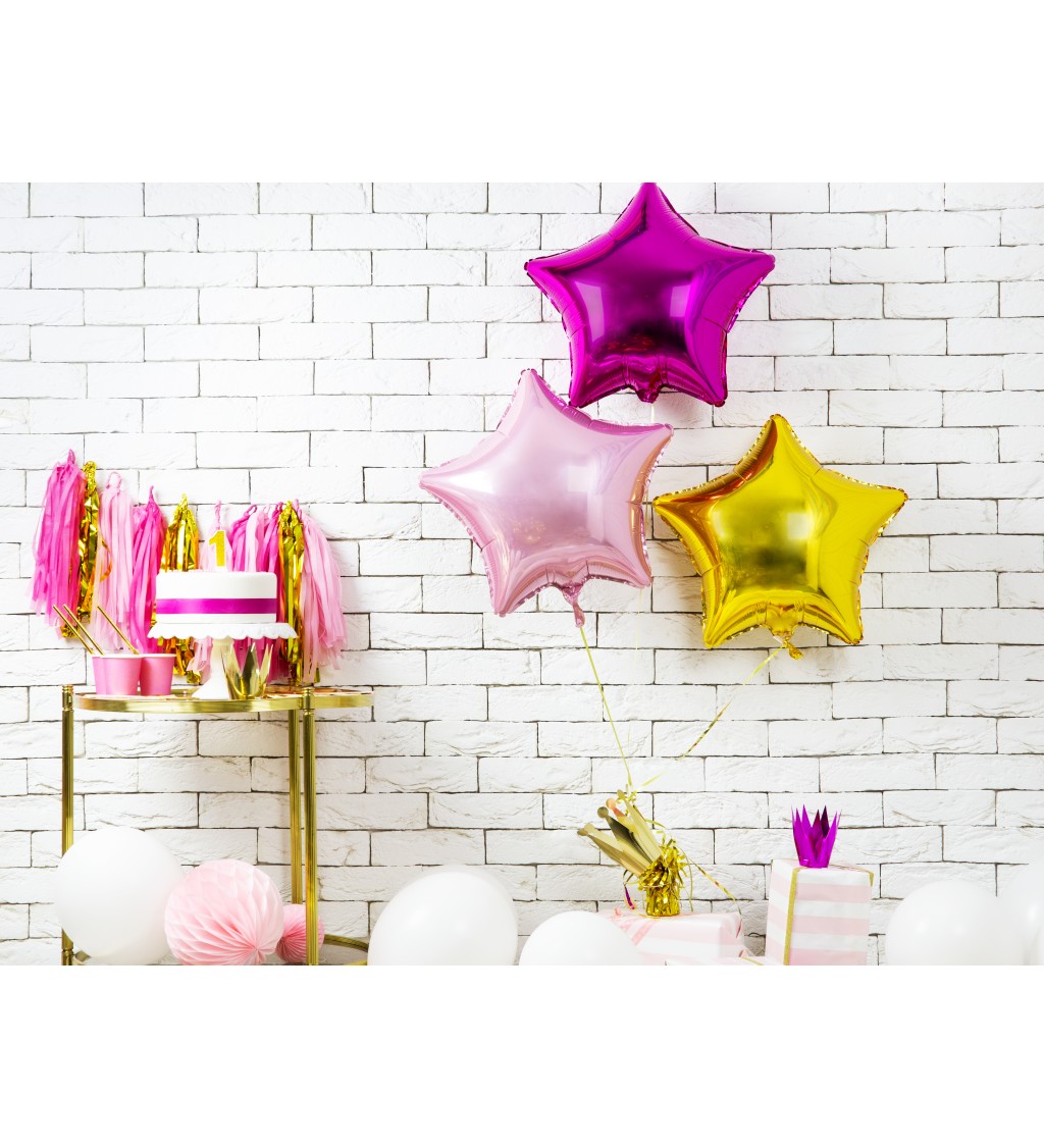 Fóliová metalická hvězda - zlatá