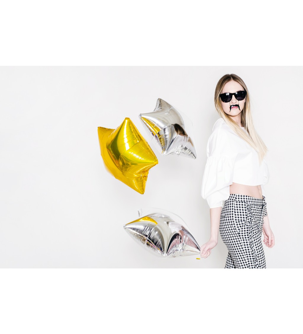 Fóliová metalická hvězda - zlatá