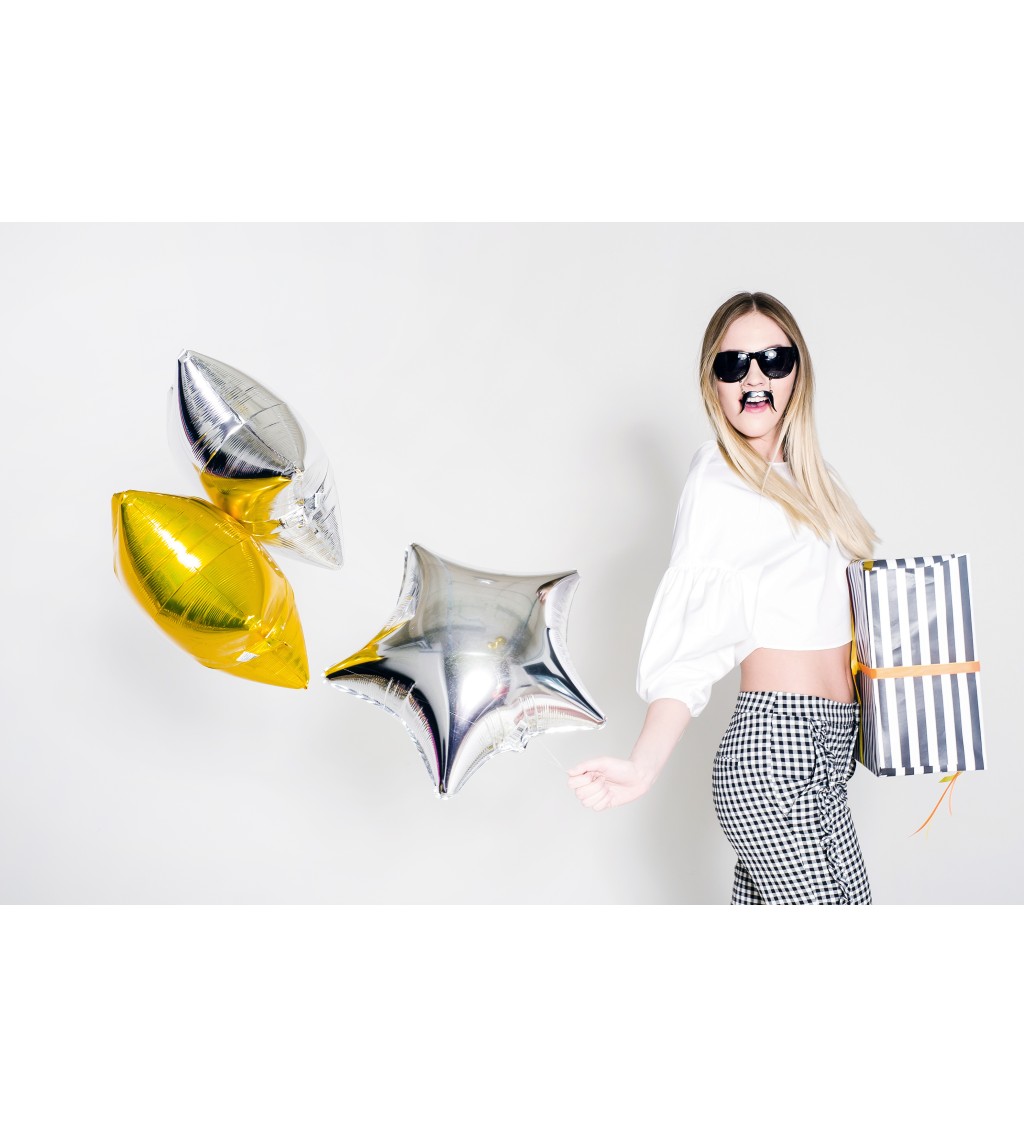 Fóliová metalická hvězda - zlatá