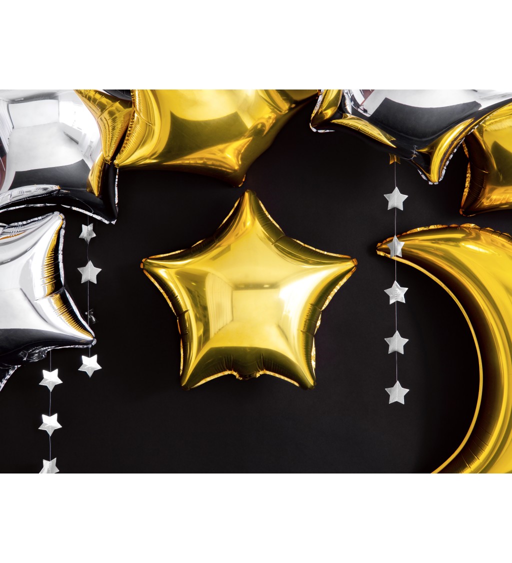 Fóliová metalická hvězda - zlatá