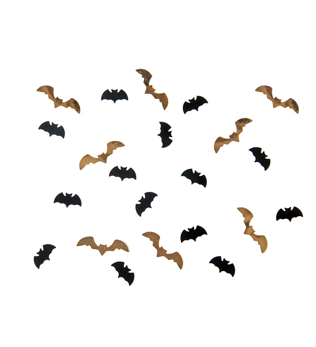 Konfety v podobě netopýrů