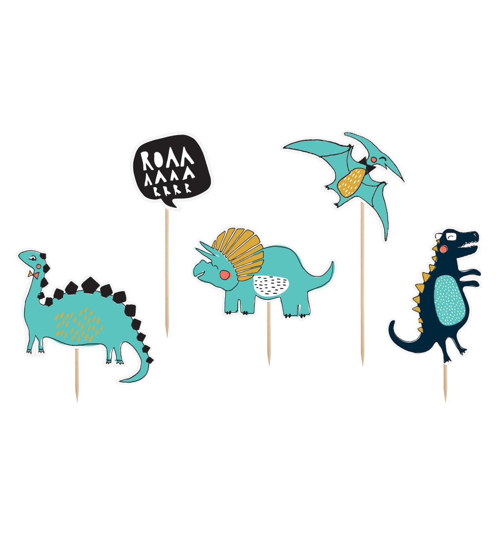 Špejle s dinosaury - cupcake