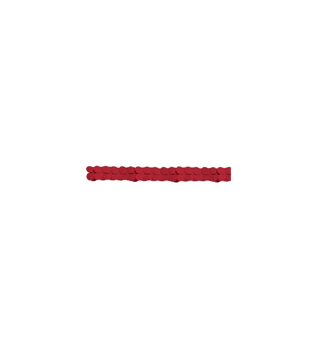 Papírová girlanda - červený pásek