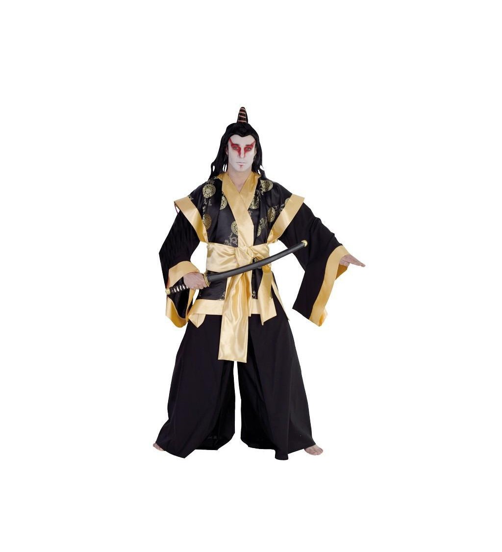 Kostým Samuraje - černo-zlatý