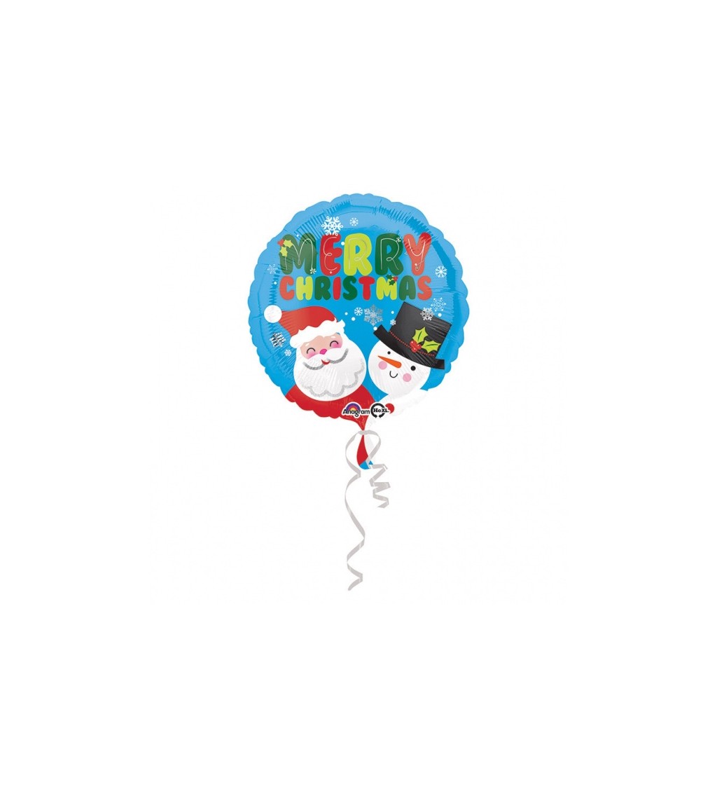 Vánoční balónek - Santa a Sněhulák