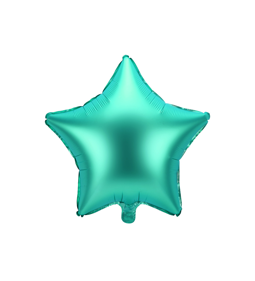 Fóliová saténová hvězda - zelená