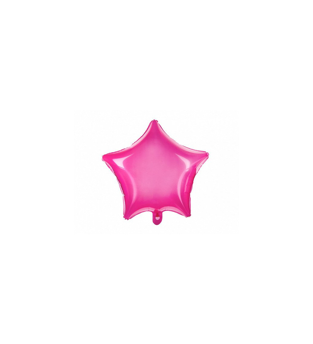 Fóliová průhledná hvězda - růžová