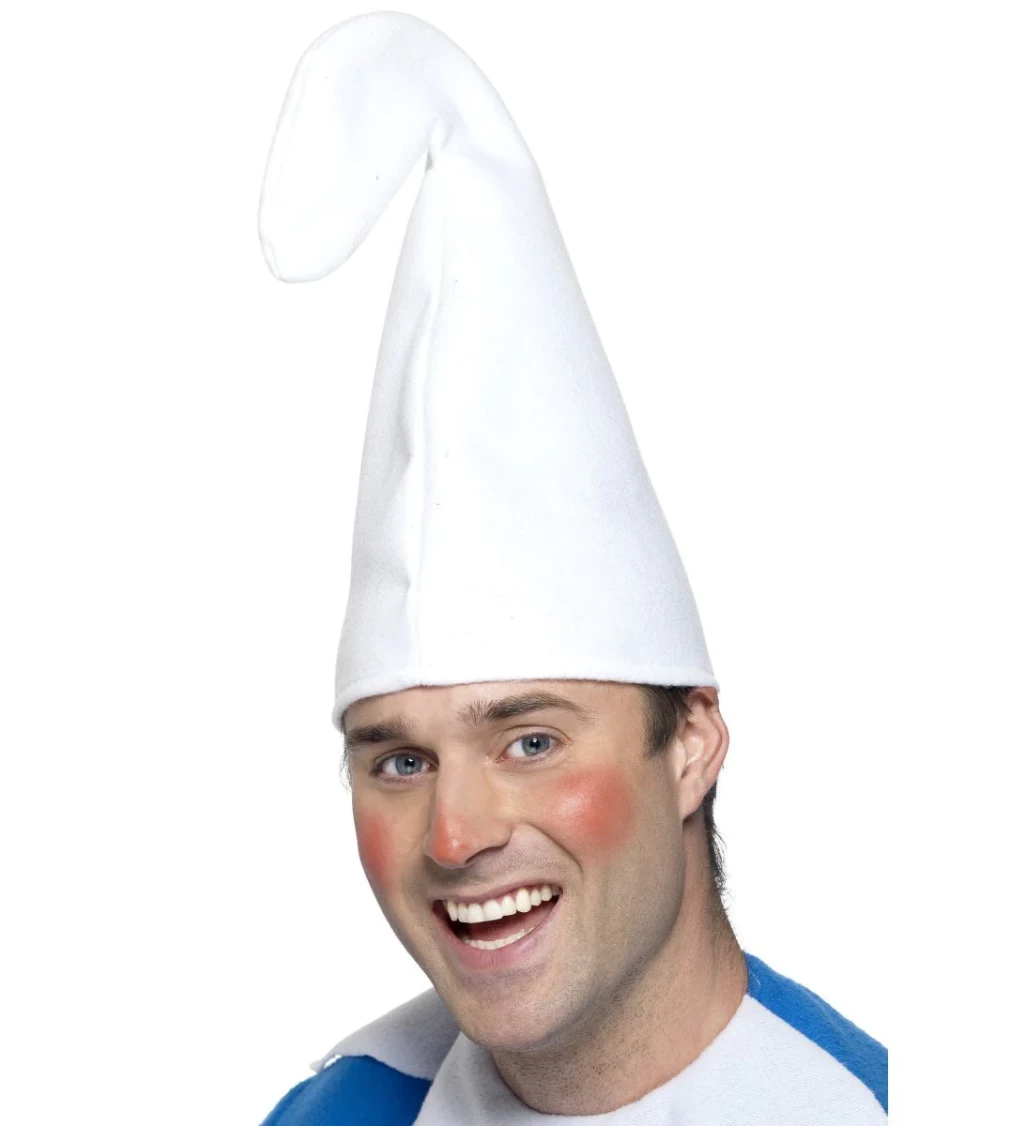 Bílá šmoulí čepice